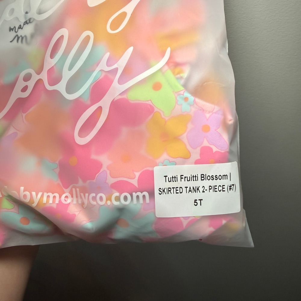 Made by Molly Tutti Fruitti Blossom Floral Skirted Tank 2-Piece Swim Set 5T NEW - Picture 3 of 3